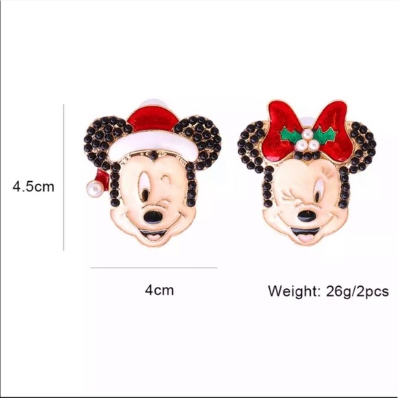 ✨2 for $30✨ Holiday Mickey & Minnie Mouse Earrings - Picture 4 of 5